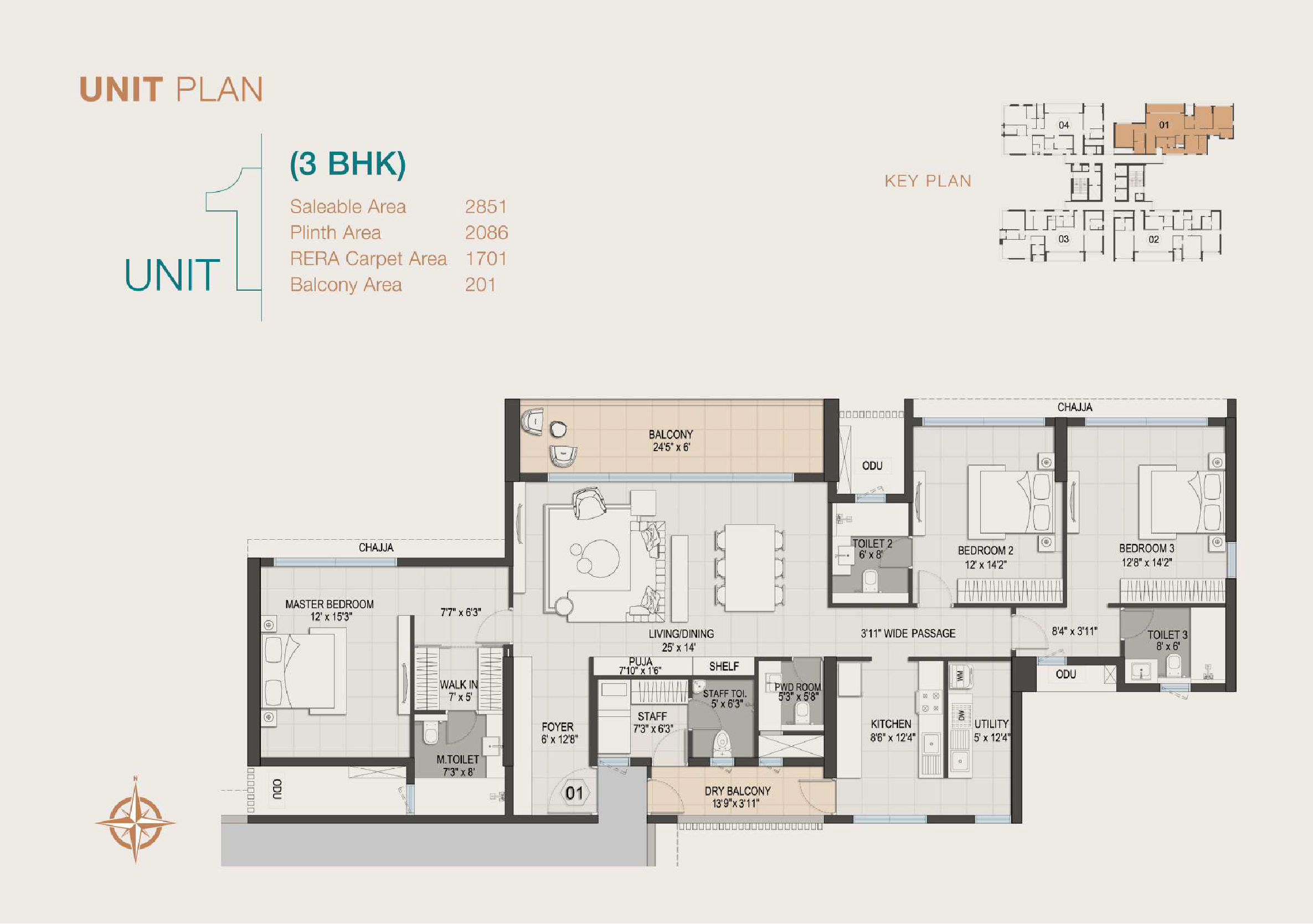 3BHK - Type 5