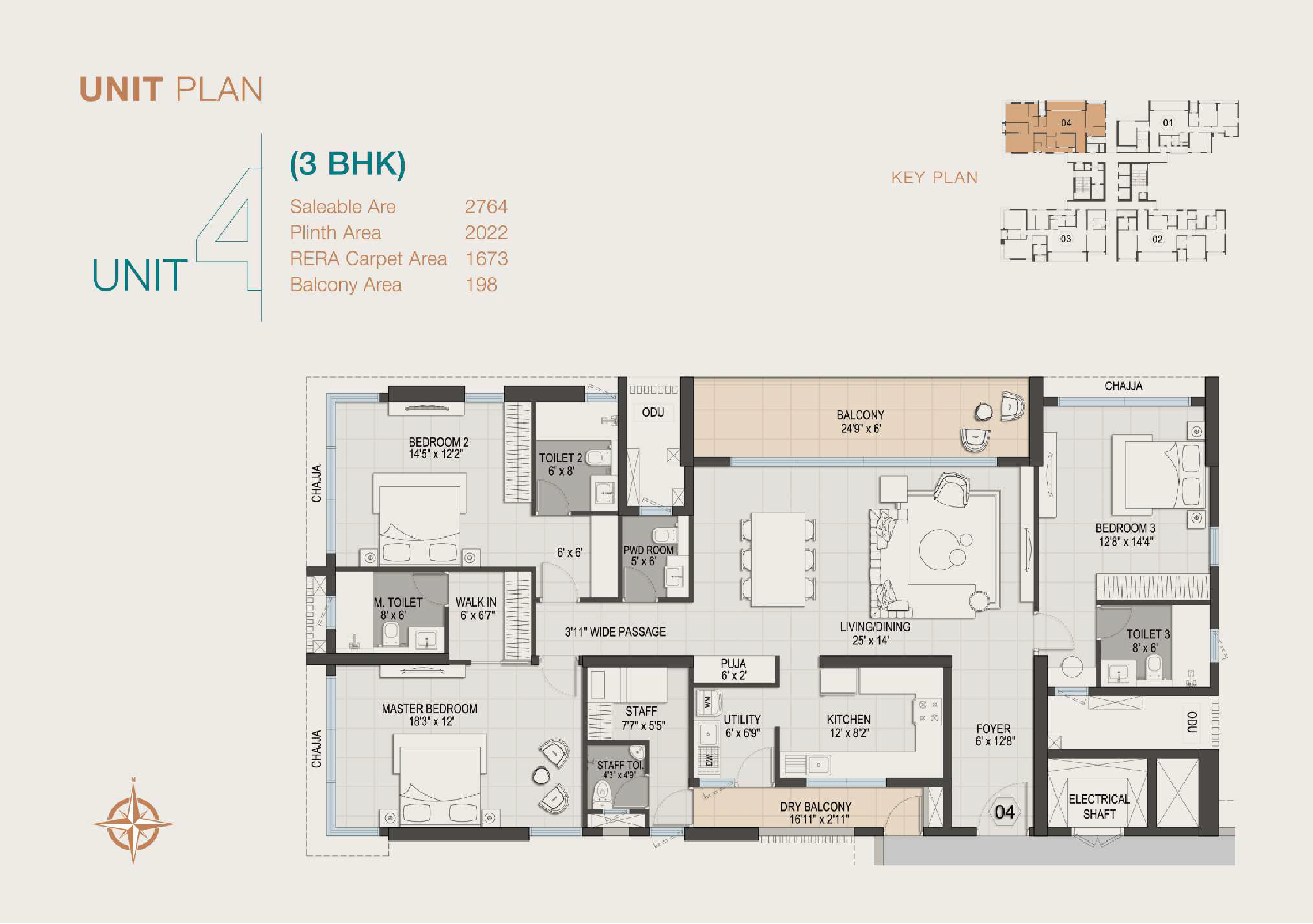 3BHK - Type 4