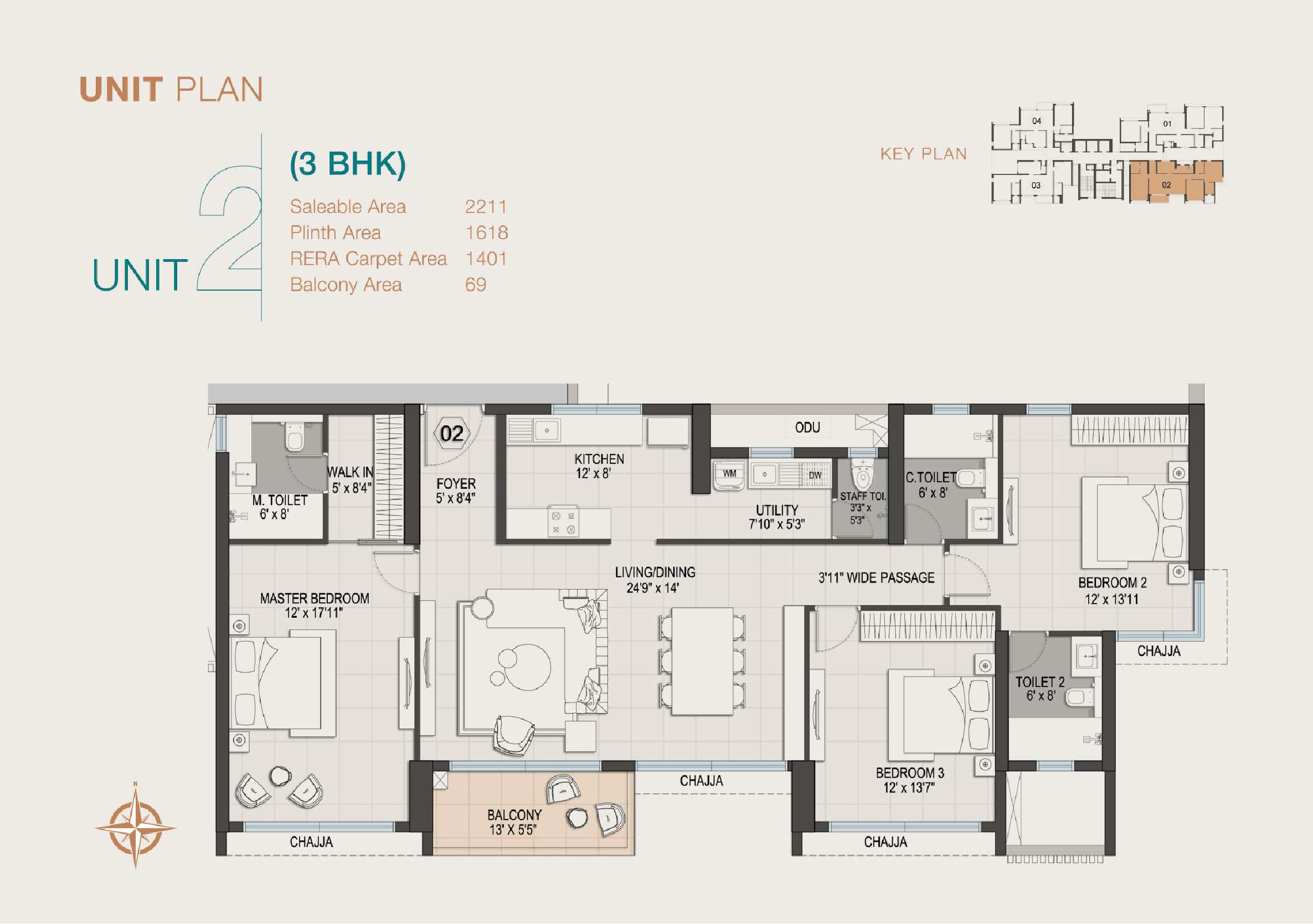 3BHK - Type 2
